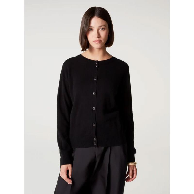 ABSOLUT CASHMERE - Cardigan réversible noir Lisette 
