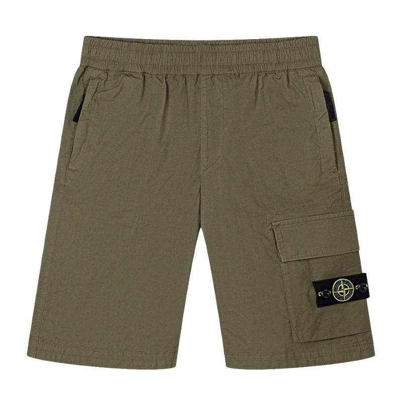 STONE ISLAND JUNIOR - Bermuda en toile kaki 
