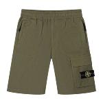 STONE ISLAND JUNIOR - Bermuda en toile kaki 