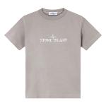 STONE ISLAND JUNIOR - Tee shirt gris poudré - Nouveauté 