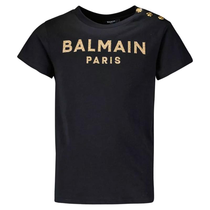 BALMAIN - Tee shirt manches courtes noir 