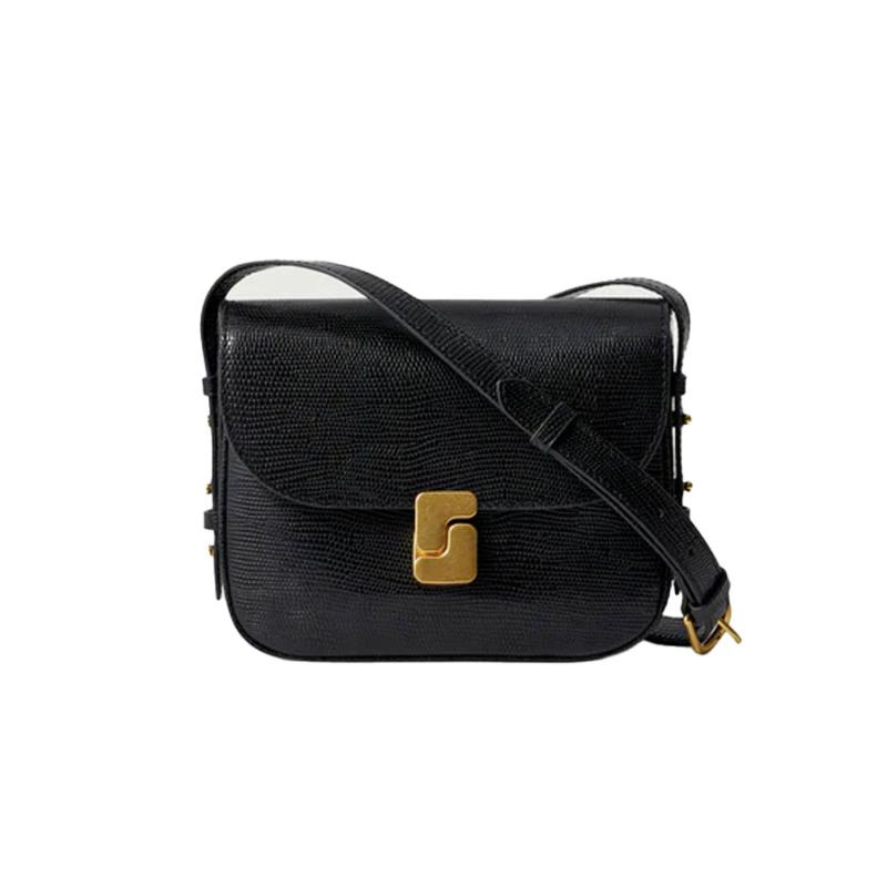SOEUR - Sac mini Bellissima noir effet lézard