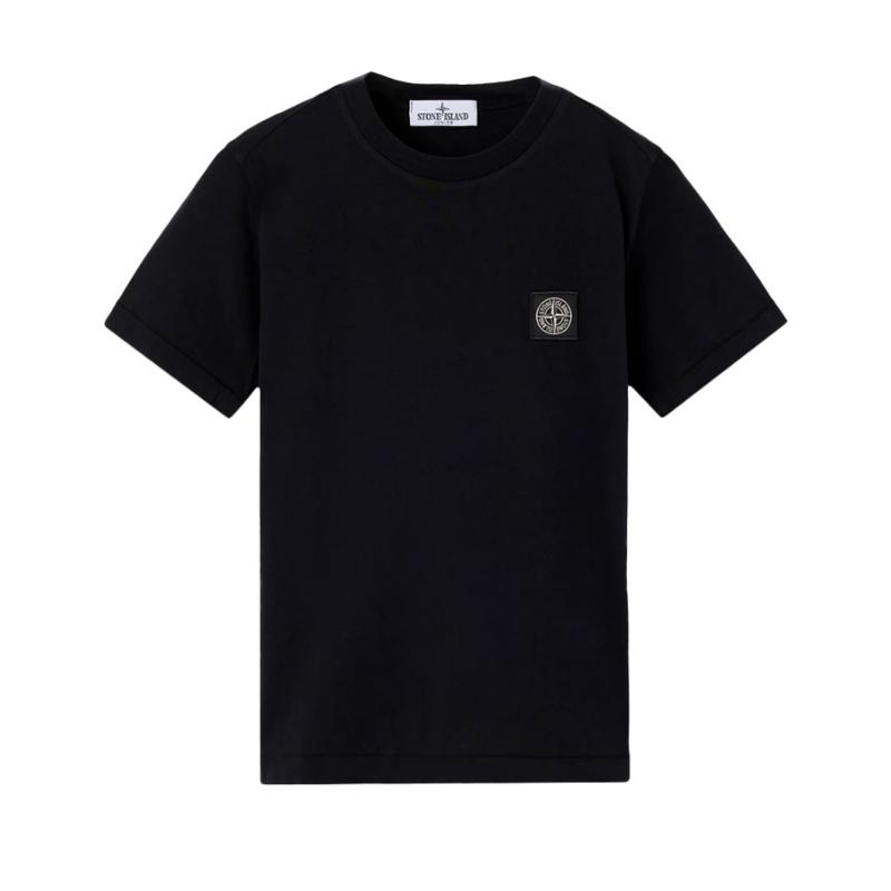 stone island junior - Tshirt logo patch noir - Nouveauté 