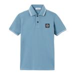 STONE ISLAND - Polo manches courtes bleu 