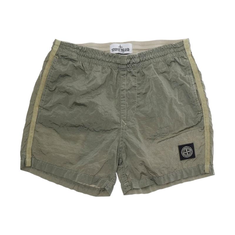 STONE ISLAND JUNIOR - Short de bain gris/vert