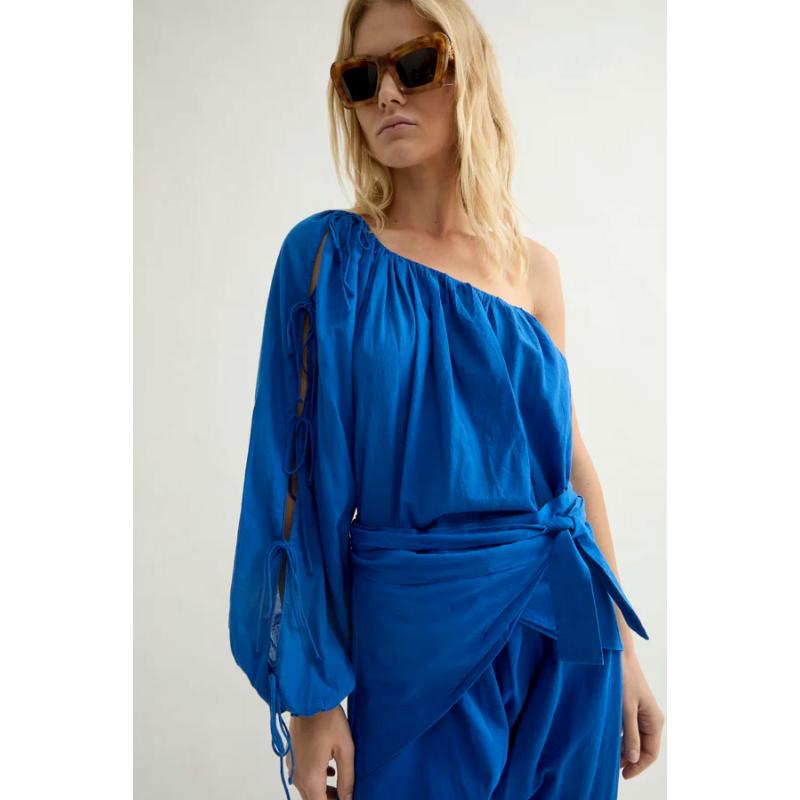 LAURENCE BRAS - Blouse  asymétrique Joina bleu