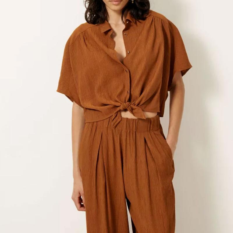 SESSUN - Chemise Alfassa caramel 