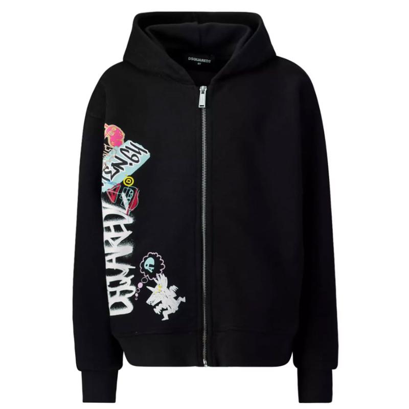DSQUARED2 - Gilet à capuche noir 