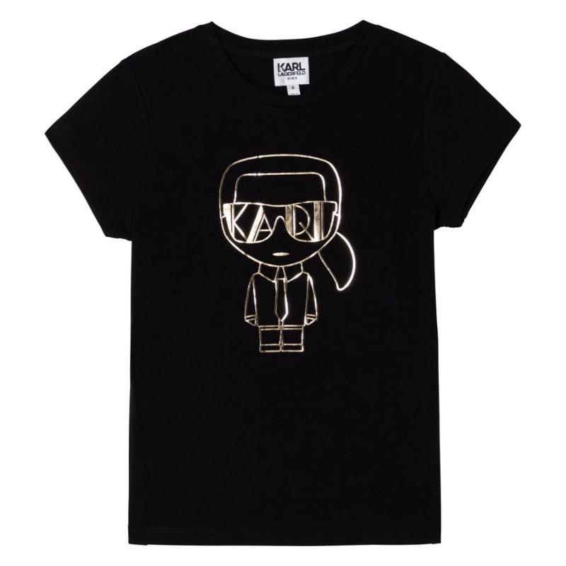 KARL LAGERFELD KIDS - Tee shirt noir