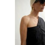 LAURENCE BRAS - Top asymétrique Charme noir 