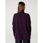 ABSOLUT CASHMERE - Pull poncho col roulé Clara plum