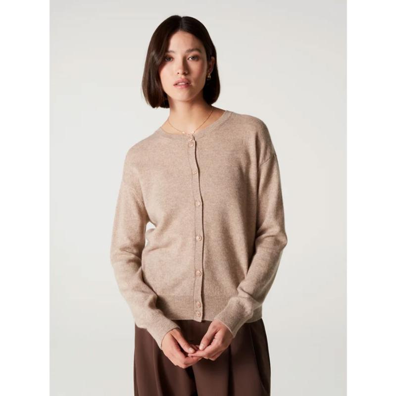 ABSOLUT CASHMERE - Cardigan réversible beige Lisette 