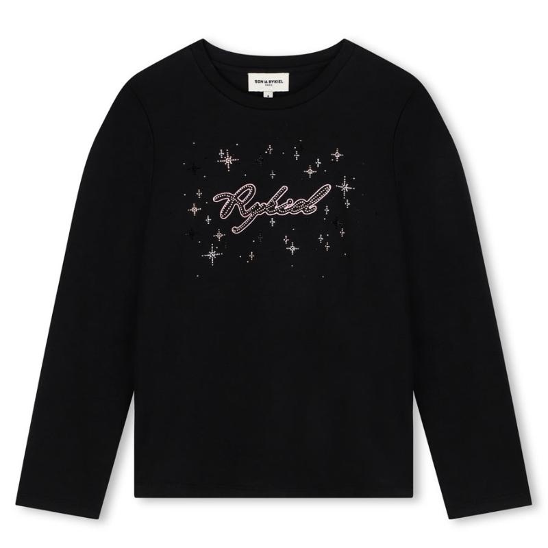 SONIA RYKIEL - Tee shirt fantaisie noir -  SOLDES