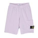 STONE ISLAND - Bermuda en molleton lilas