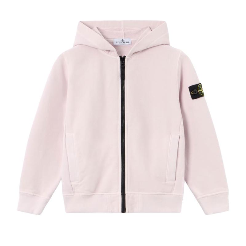 STONE ISLAND JUNIOR - Gilet zip rose - Nouveauté 
