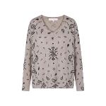 ABSOLUT CASHMERE - Pull cachemire Camille print beige