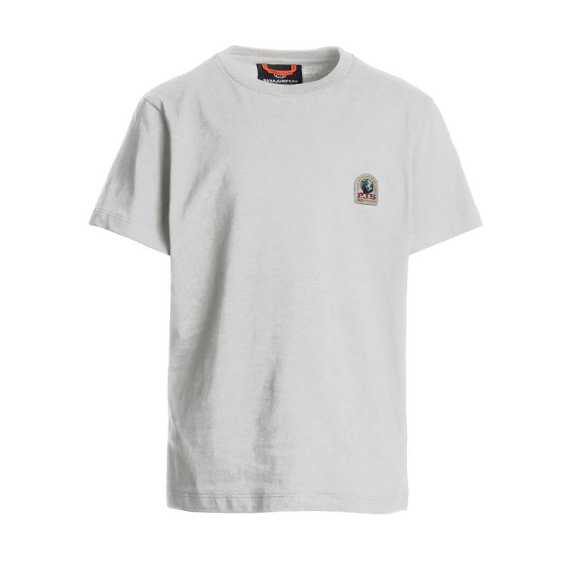 PARAJUMPERS - Tee shirt logo patch beige