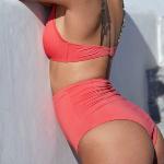 BELIZA - Culotte de bain haute Ines litchi 