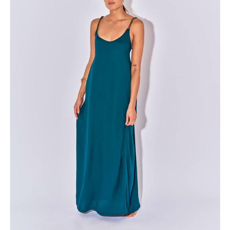 BELIZA - Robe longue Alia petrole