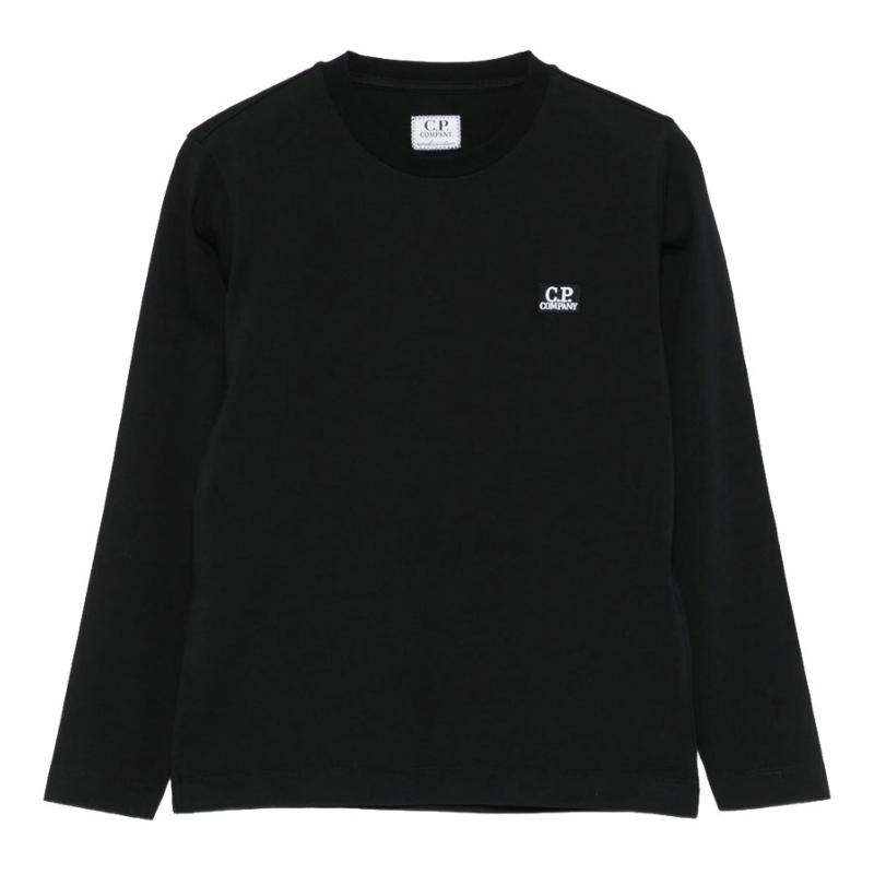 CP COMPANY UNDERSIXTEEN - Tshirt ml noir logo brodé - Nouveauté 