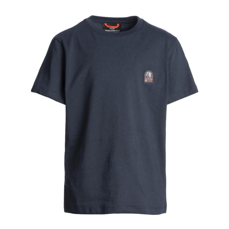 PARAJUMPERS - Tee shirt logo patch Navy