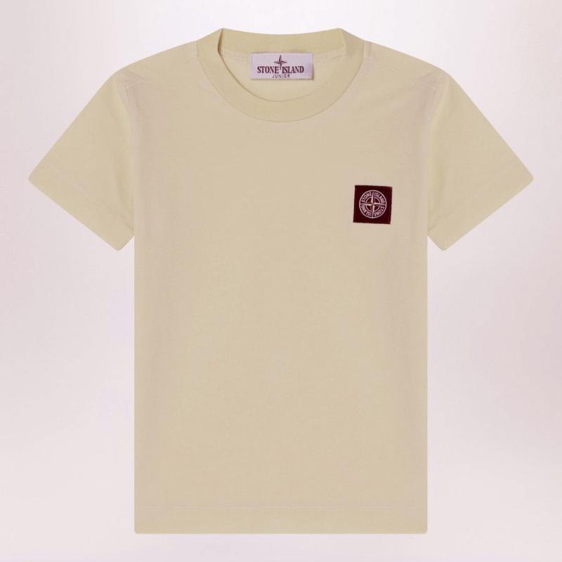 stone island junior - Tshirt logo patch sable
