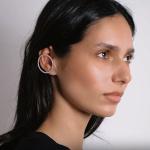 BILLION AVENUE - Bouton d'oreille Kay diamond gold gauche 