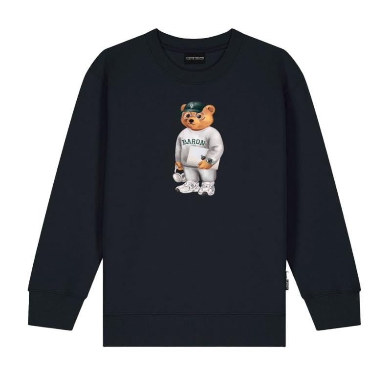 BARON FILOU - Sweat Honeygang Étudiant noir - Nouveauté 