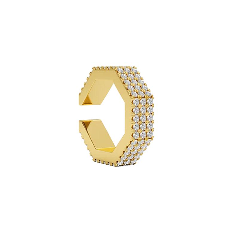 BILLION AVENUE - Bague d'oreille Edge diamond gold 