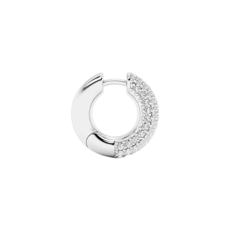 BILLION AVENUE - Boucle d'oreille Chunky diamond silver