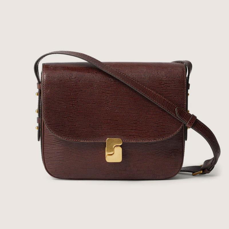 SOEUR - Sac maxi Bellissima chocolat effet lézard