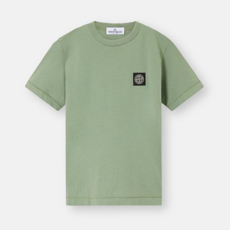 stone island junior - Tshirt logo patch anis - Nouveauté 