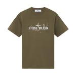 STONE ISLAND JUNIOR - Tee shirt kaki - Nouveauté