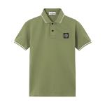 STONE ISLAND - Polo manches courtes vert
