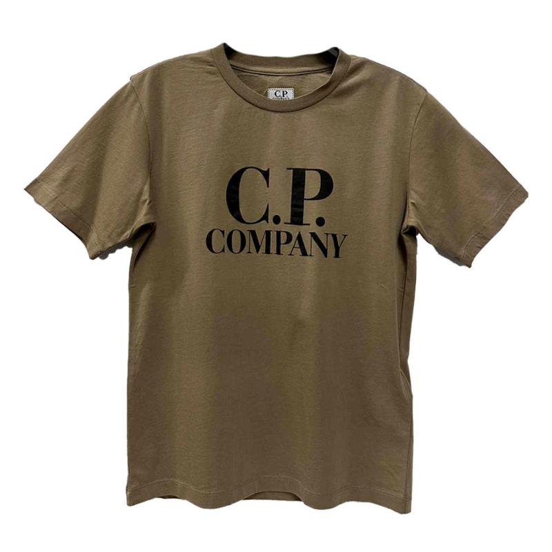 CP COMPANY UNDERSIXTEEN - Tee shirt tan avec logo - Nouveauté 