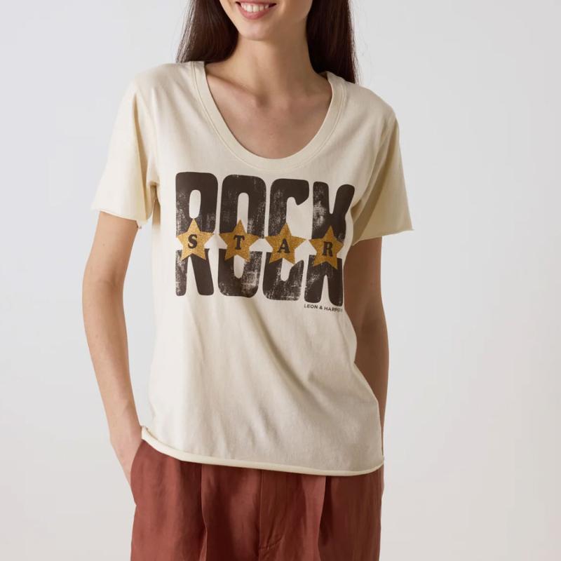 LEON & HARPER - Tee shirt  Tizia Stars blanc
