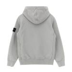 STONE ISLAND JUNIOR - Sweat à capuche gris perle 