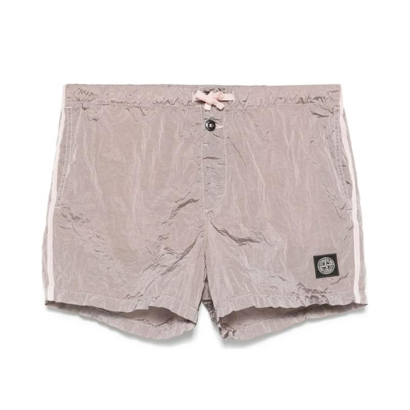 STONE ISLAND - Short de bain rose pâle