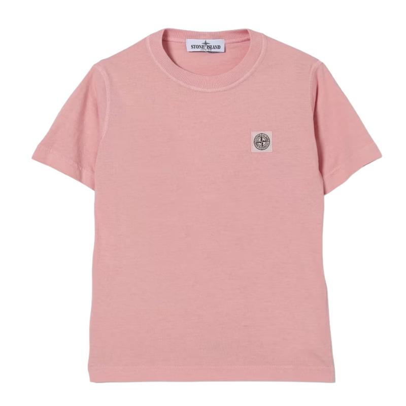 STONE ISLAND JUNIOR - Tee shirt rose - Nouveauté 