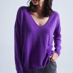 ABSOLUT CASHMERE - Pull Angele aubergine
