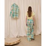 IS COMING - Pantalon large à rayures jaune