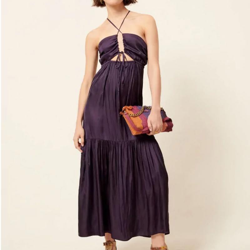 SESSUN - Robe longue mauve Andress 