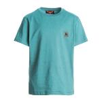 PARAJUMPERS - Tee shirt logo patch turquoise