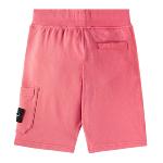 STONE ISLAND - Bermuda en molleton corail 