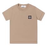 STONE ISLAND JUNIOR - Tee shirt sable logo patch 