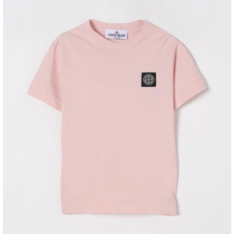 stone island junior - Tshirt logo patch rose
