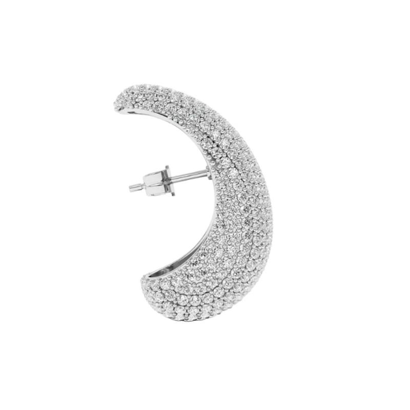 BILLION AVENUE - Boucle d'oreille Bulb diamond silver