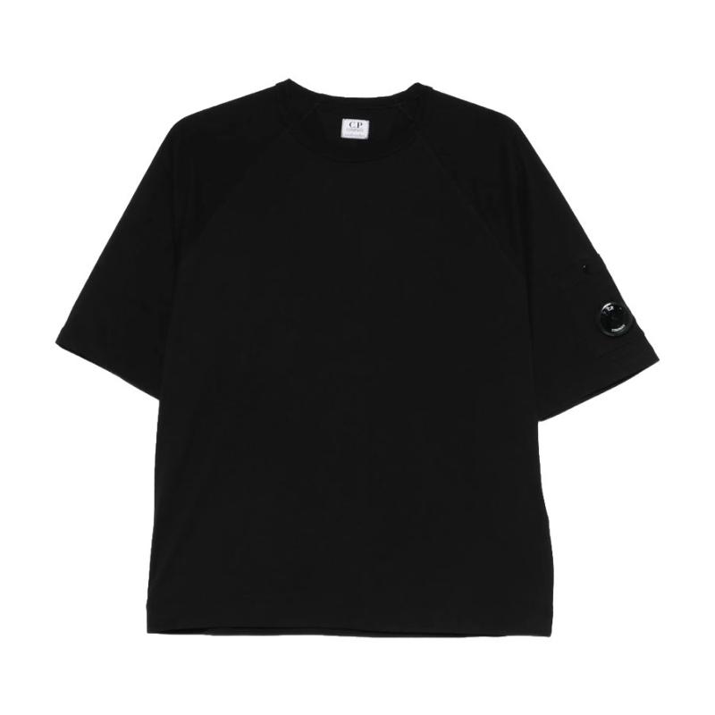 CP COMPANY UNDERSIXTEEN - Tee shirt noir patch logo - Nouveauté