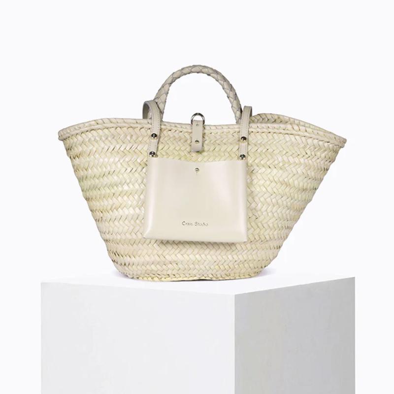 CRAIE STUDIO - Panier de plage Praia crème