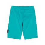 STONE ISLAND - Bermuda en molleton turquoise